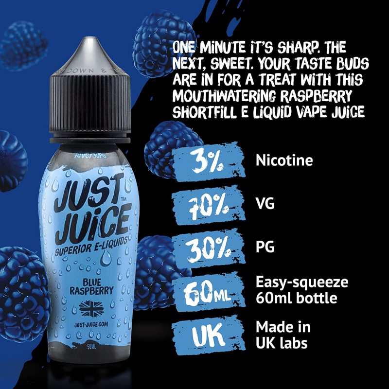 Just Juice Blue Raspberry 3mgELiquid Reyvape